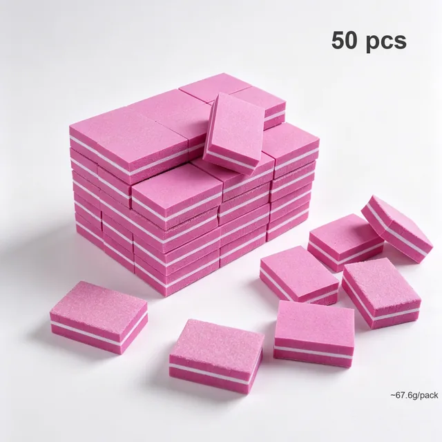 Close view of stacked mini square buffer blocks in mixed colours