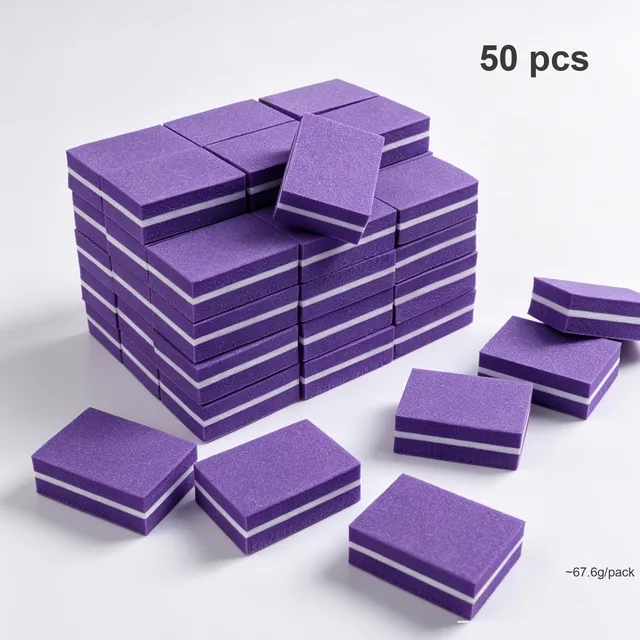 Mixed-colour mini square buffer blocks arranged in a block stack