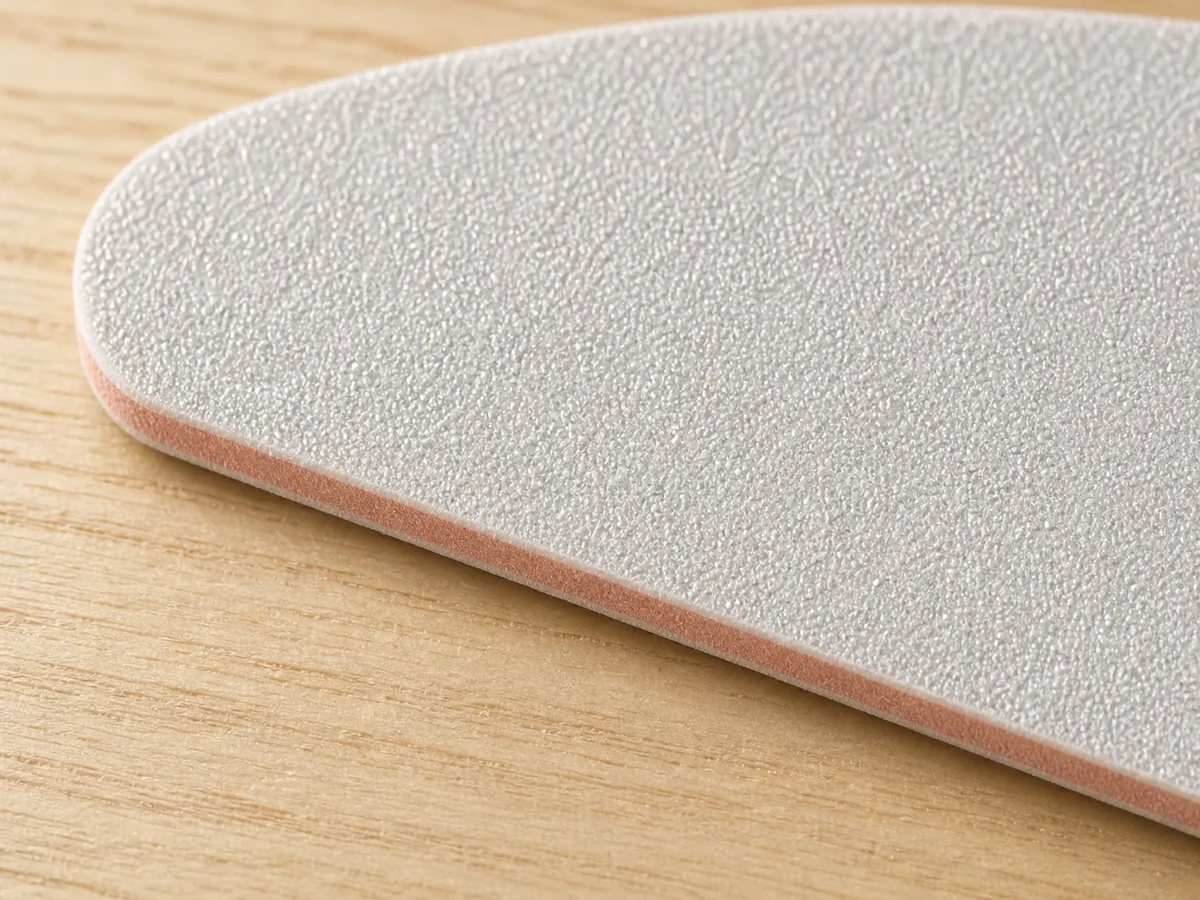 Close view of an emery abrasive surface